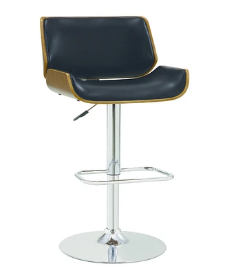 Coaster Home Furnishings Lodi Adjustable Upholstery Bar Stool with Wood Back