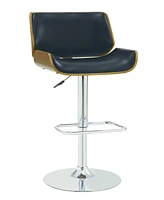 Coaster Home Furnishings Lodi Adjustable Upholstery Bar Stool with Wood Back