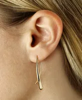 Fluid Teardrop Earrings Set in 14k White or Yellow Gold