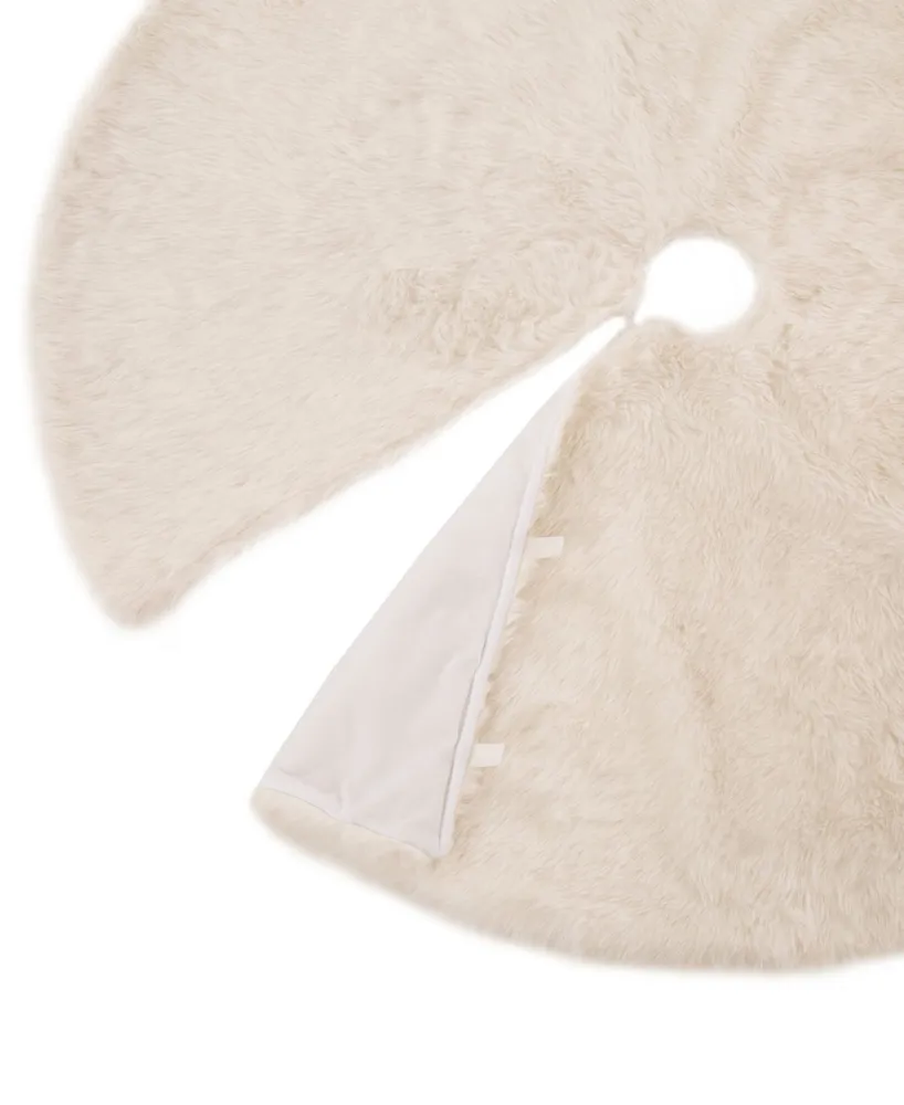 Glitzhome 48" D Plush Christmas Tree Skirt