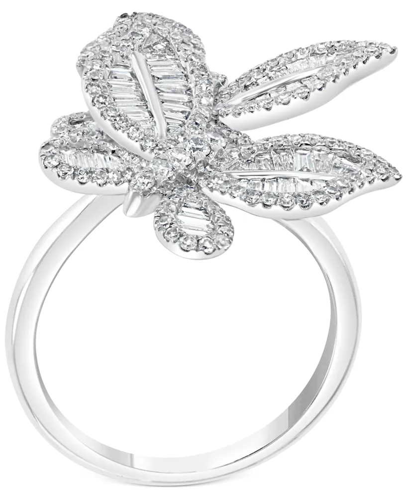 Effy Diamond Butterfly Statement Ring (1-3/8 ct. t.w.) 14k White Gold