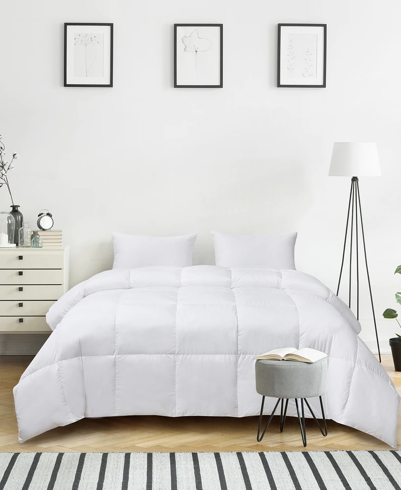 Kathy Ireland Ultra-Soft Nano-Touch White Down Fiber Light Warmth Comforter, King