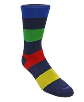 Duchamp London Men's Large Stripe Dress Sock