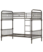 iNSPIRE Q Calvados Antique Metal Bunk Bed, Twin
