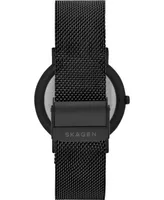 Skagen Men's Signatur Black Stainless Steel Mesh Bracelet Watch 40mm