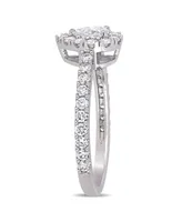 Pear Certified Diamond (1 ct. t.w.) Halo Engagement Ring 14k White Gold