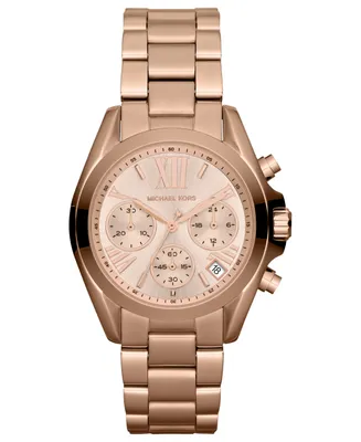 Michael Kors Women's Chronograph Mini Bradshaw Rose Gold