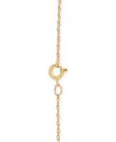 Cubic Zirconia Cross 18" Pendant Necklace in 14k Gold