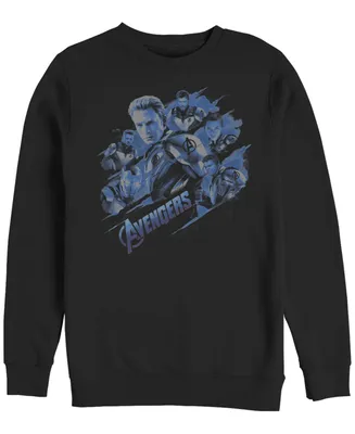 Marvel Men's Avengers Endgame Captain America Group, Crewneck Fleece