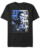 Marvel Men's Avengers Endgame Captain America Side View Poster, Short Sleeve T-shirt