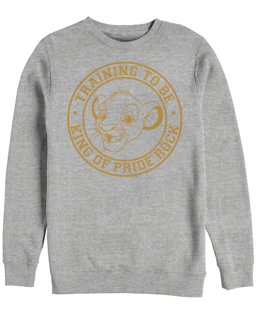 Disney Men's Lion King Simba Training, Crewneck Fleece