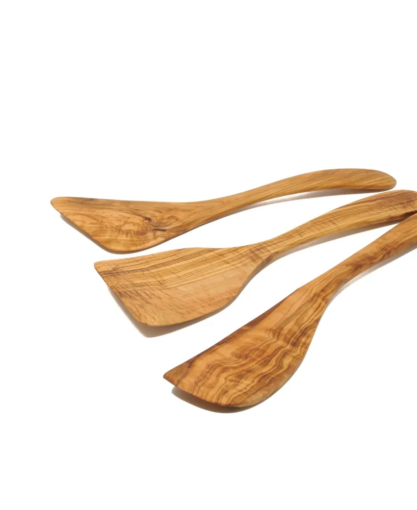 BeldiNest Olive Wood Spatula Kit Set of 3