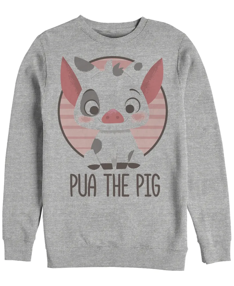 Disney Men's Moana Pua the Pig, Crewneck Fleece