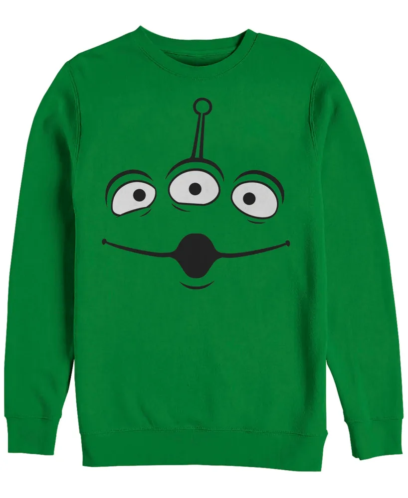 Disney Pixar Men's Toy Story Aliens Face Halloween, Crewneck Fleece