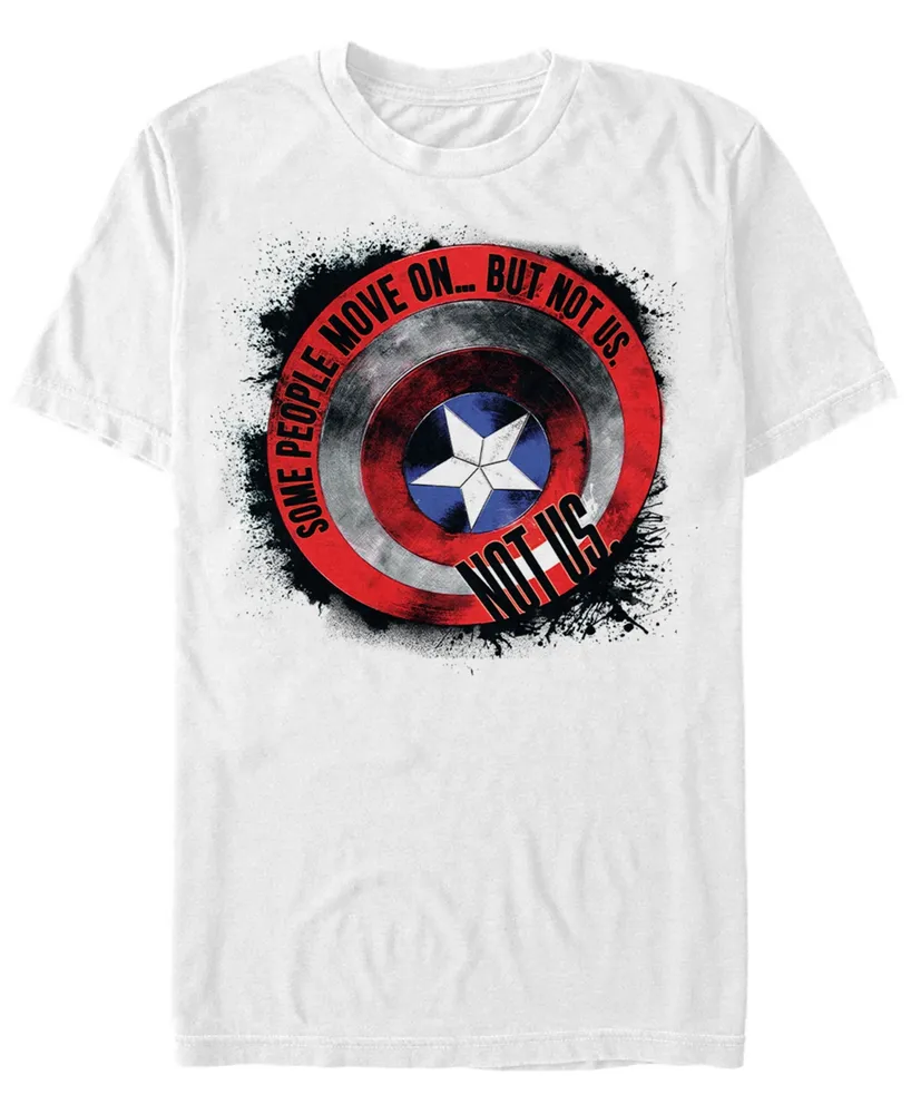 Marvel Men's Avengers Endgame Captain America Ink Shield, Short Sleeve T-shirt