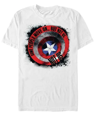 Marvel Men's Avengers Endgame Captain America Ink Shield, Short Sleeve T-shirt