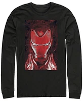 Marvel Men's Avengers Endgame Red Iron Man Poster, Long Sleeve T-shirt