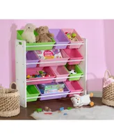 Closeout! Honey Can Do Kids Toy Room Organizer with Totes, 12 Bins