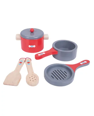 Bigjigs Toys Wooden Cooking Pans