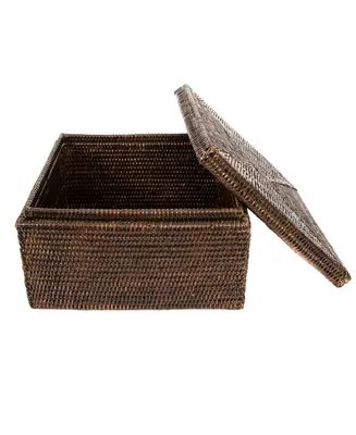 Artifacts Rattan Storage Box with Lid Letter File