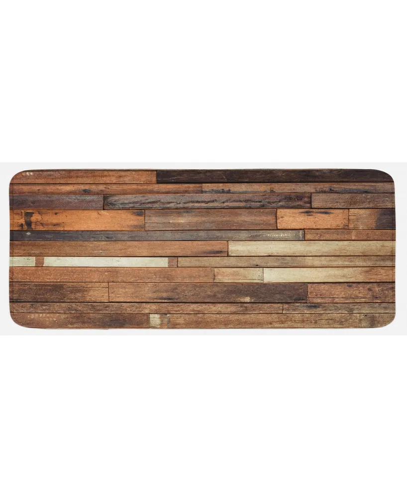 Ambesonne Wooden Kitchen Mat