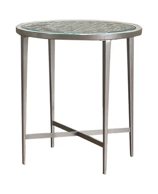 Furniture of America Porcelain Steel Frame End Table
