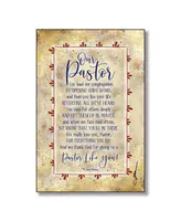 Dexsa Our Pastor Wood Plaque with Easel and Hanger, 6" x 9"