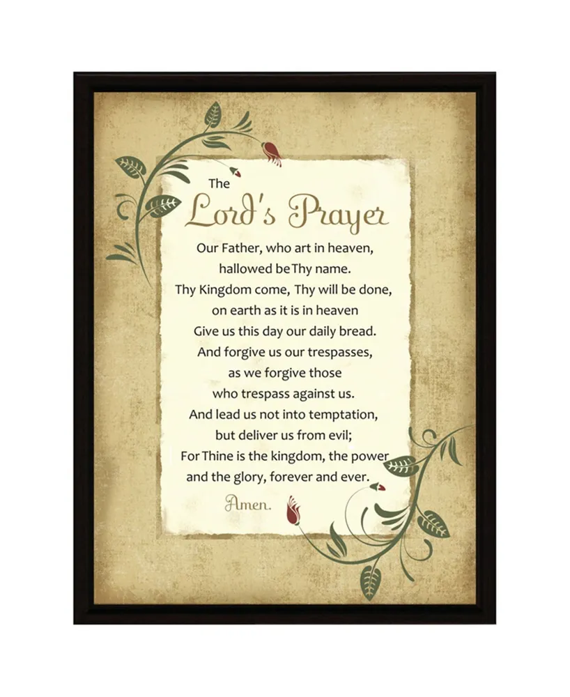 Dexsa Lord's Prayer Wood Frame Plaque with Easel, 6.5" x 8.5"