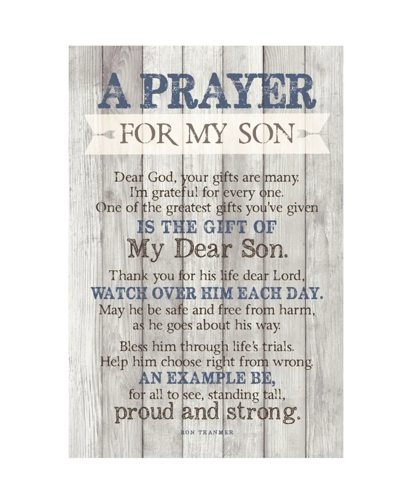 Dexsa Prayer for My Son New Horizons Wood Plaque with Easel, 6" x 9"