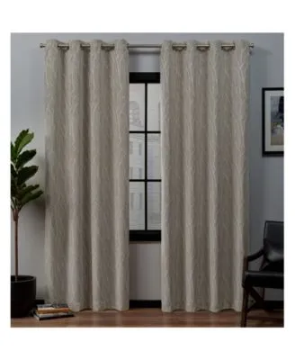 Exclusive Home Forest Hill Woven Blackout Grommet Top Window Curtain Panel Pair