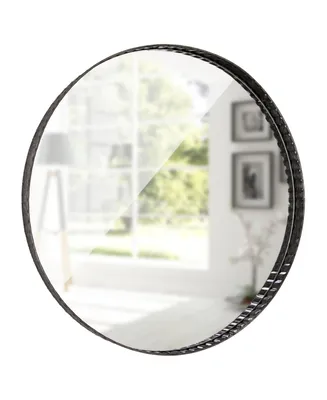 American Art Decor Galvanized Round Wall Vanity Mirror