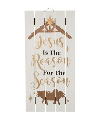 Glitzhome Wooden Nativity Wall Decor