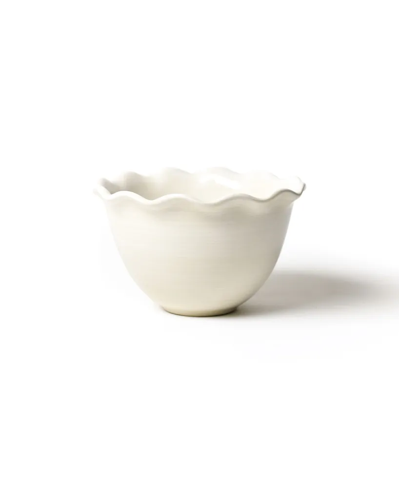 Coton Colors by Laura Johnson Signature White 9" Ruffle Bowl