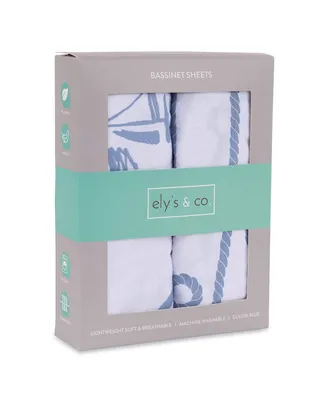Ely's & Co. Jersey Cotton Bassinet Sheet Set 2 Pack