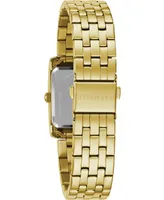 Caravelle Women's Gold-Tone Stainless Steel Bracelet Watch 21x33mm