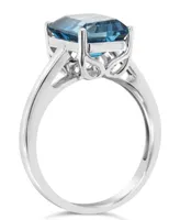 London Blue Topaz (4 ct. t.w.) Ring Sterling Silver