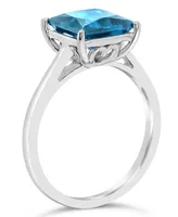 Blue Topaz (3-1/4 ct. t.w.) Ring Sterling Silver