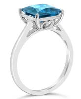 Blue Topaz (3-1/4 ct. t.w.) Ring in Sterling Silver