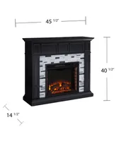 Southern Enterprises Lysander Marble Electric Fireplace