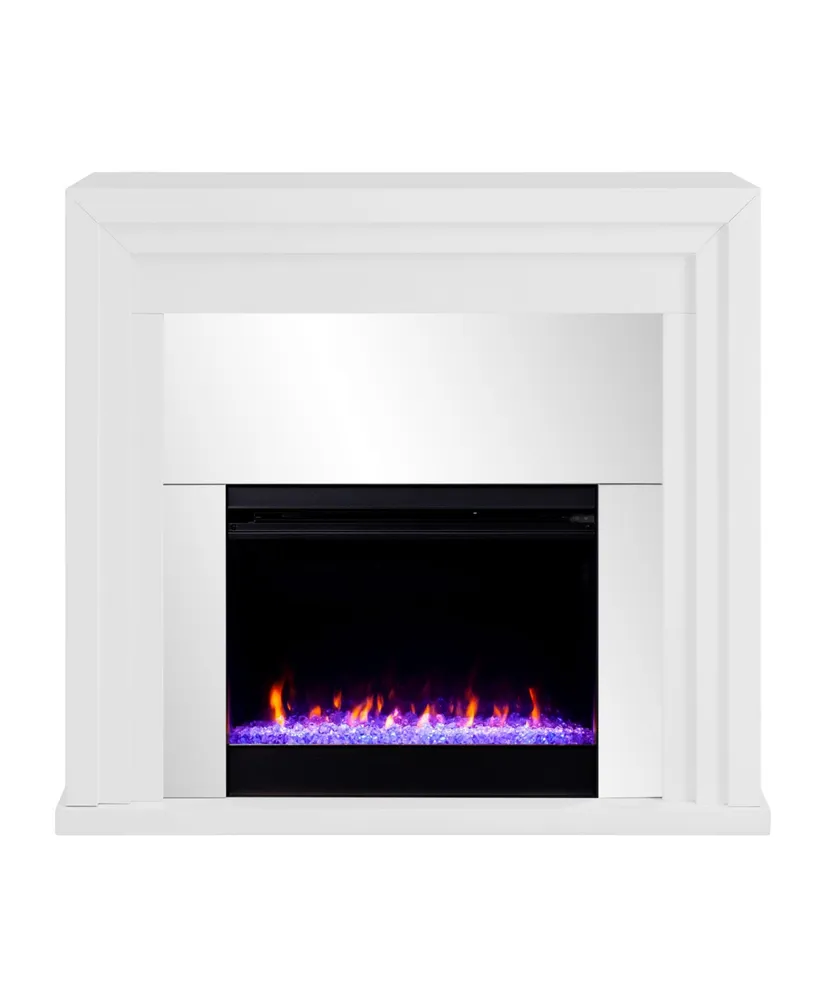 Southern Enterprises Morrigan Mirrored Color Changing Electric Fireplace