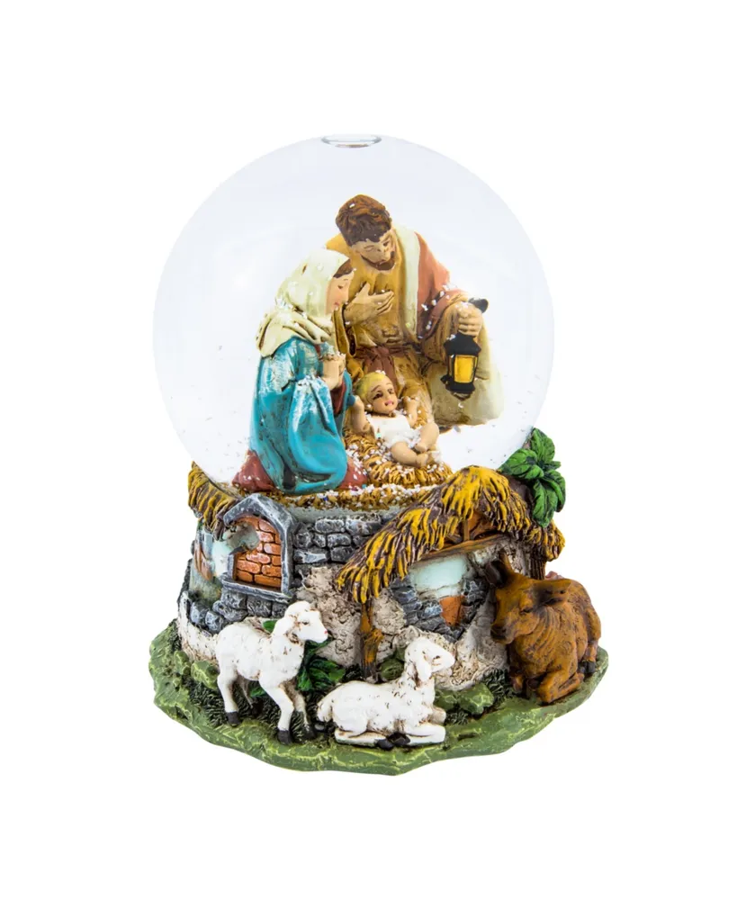 Kurt Adler Musical Holy Family Snow Globe