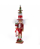 Kurt Adler 15-Inch Hollywood Red and Green Tree Hat Nutcracker