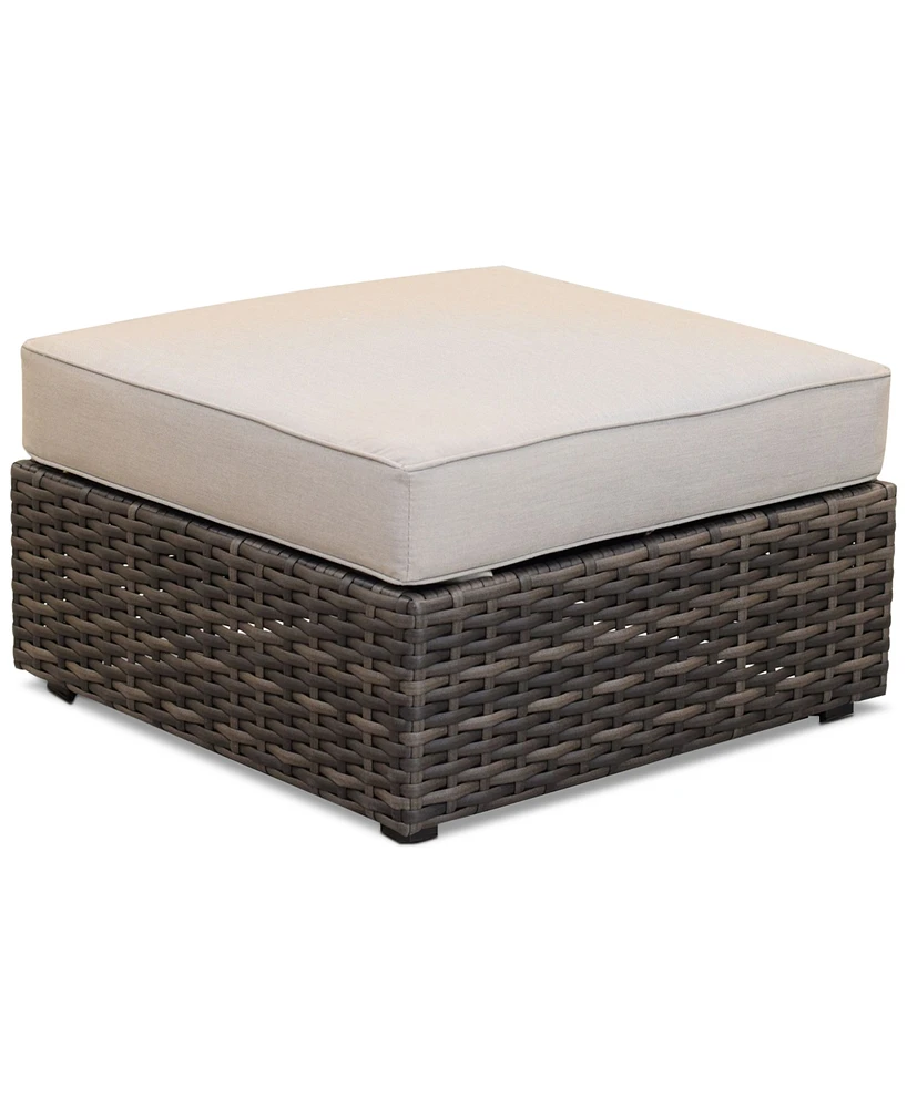 Closeout! Viewport Outdoor Ottoman with Sunbrella Fabric, Created for Macy's