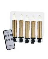 Kurt Adler Battery-Operated Taper Led Candle with Clips, 5 pieces