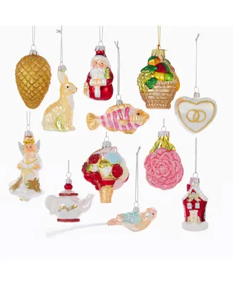 Kurt Adler 2.75-Inch-4-Inch Noble Gems Wedding Ornament Set of 12