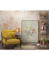 Giant Art 24" x 18" Stamped Triangles Ii Art Block Framed Canvas