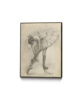 Giant Art 14" x 11" Antique Ballerina Study Ii Art Block Framed Canvas