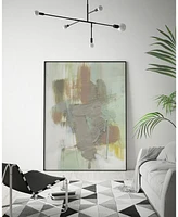 Giant Art 32" x 24" Retro Splash Iii Art Block Framed Canvas