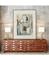 Giant Art 36" x 24" Subdued Abstract I Art Block Framed Canvas