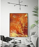 Giant Art 14" x 11" Nomadic Blaze Iii Art Block Framed Canvas